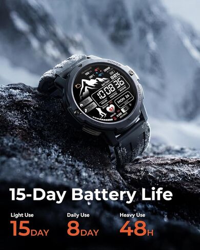 Fit Pro GPS Sports Smartwatch with Full-Cycle Training System, Heart Rate SpO2 Sleep Monitor, 100+ Sports Modes Waterproof Fitness Tracker for Running Cycling Hiking in Kuwait