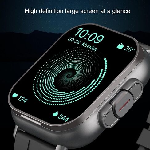 Smartwatch with Earbuds, Earbuds Watches with Silicone Band, 2.01 Inch Screen, Tracker Watch with Earbuds Inside, Support NFC, IP67, Charging in Kuwait
