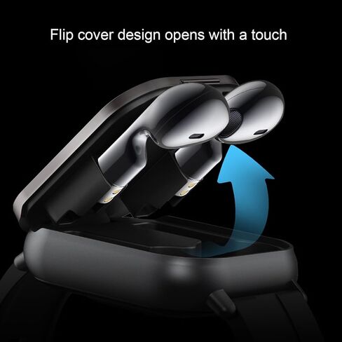 Smartwatch with Earbuds, Earbuds Watches with Silicone Band, 2.01 Inch Screen, Tracker Watch with Earbuds Inside, Support NFC, IP67, Charging in Kuwait
