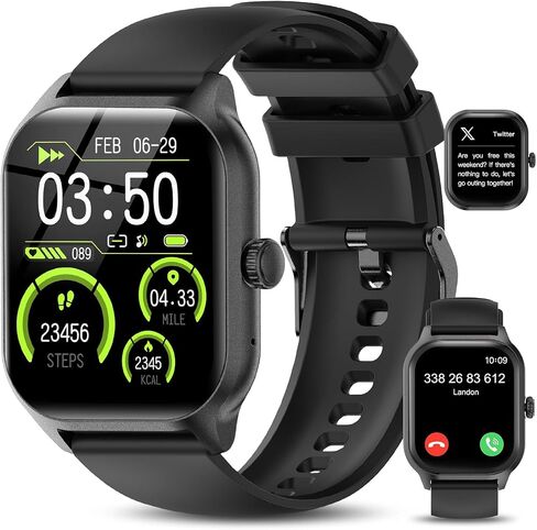 Smartwatch for Men Women, 2.01" Bluetooth Calling Fitness Tracker in Kuwait