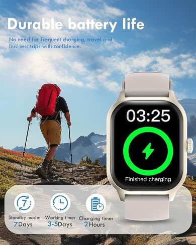 Smartwatch for Men Women, 2.01" Bluetooth Calling Fitness Tracker in Kuwait
