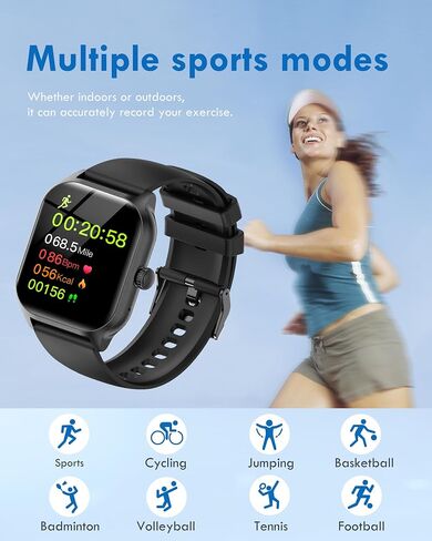 Smartwatch for Men Women, 2.01" Bluetooth Calling Fitness Tracker in Kuwait