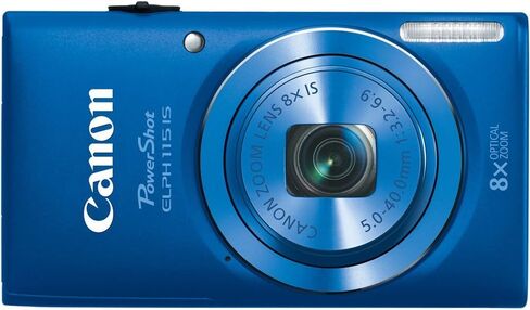 Canon PowerShot ELPH 115 is 16.0 MP Digital Camera with 8X Optical Zoom with a 28mm Wide-Angle Lens and 720p HD Video Recording (Blue) in Kuwait