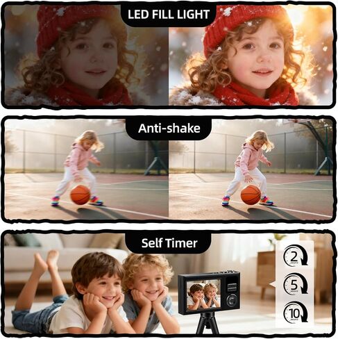 Digital Camera for Kids & Beginners 64GB SD Point and Shoot Digital Cameras in Kuwait