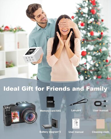5K Digital-Cameras for Photography, 80MP 18X Zoom Black in Kuwait