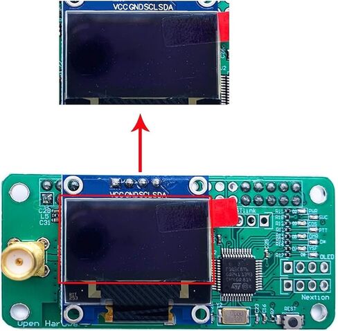 MMDVM Hotspot Spot Radio Station+ Antenna + OLED with Screen Support P25 DMR YSF D-Star UHF Expansion Board WiFi Digital Voice Modem Suitable for Raspberry Pi-Zero W, Pi 3, Pi 3B+ in Kuwait