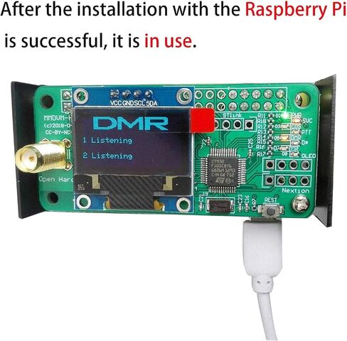 MMDVM Hotspot Spot Radio Station+ Antenna + OLED with Screen Support P25 DMR YSF D-Star UHF Expansion Board WiFi Digital Voice Modem Suitable for Raspberry Pi-Zero W, Pi 3, Pi 3B+ in Kuwait