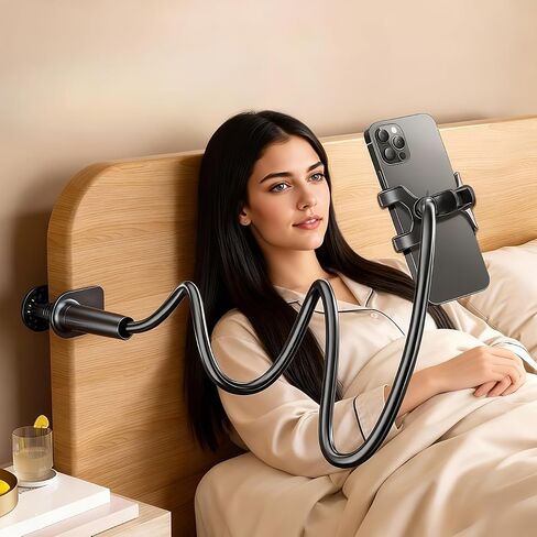 Phone Holder for Bed and Desk, Gooseneck Clip 360 Adjustable Rotation Phone Stand,Hands Free Lazy Long Arm Clamp Bracket in Kuwait