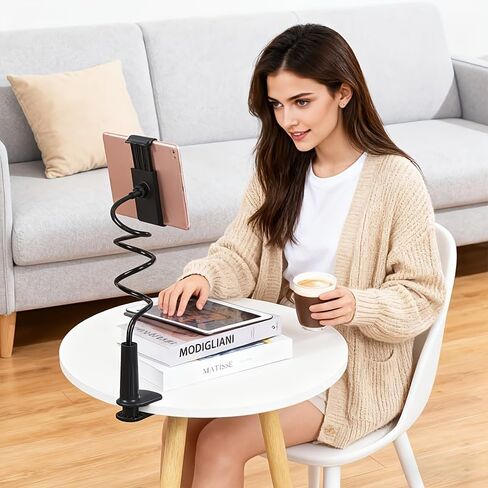 Phone Holder for Bed and Desk, Gooseneck Clip 360 Adjustable Rotation Phone Stand,Hands Free Lazy Long Arm Clamp Bracket in Kuwait