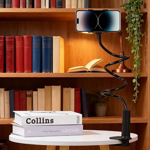 Phone Holder for Bed and Desk, Gooseneck Clip 360 Adjustable Rotation Phone Stand,Hands Free Lazy Long Arm Clamp Bracket in Kuwait