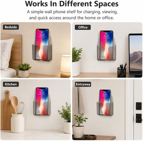 2pack Wall Mounted Phone Holder with Self Adhesive,Phone Holder for RV in Kuwait