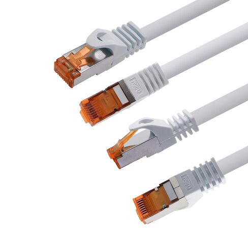 1aTTack.de Cat.7 ethernet Cable 2m - 5 Colors Set 02-5 Pieces - Cat7 LAN Network 10GBASE-T - 10000 Mbps (Sftp Pimf) Double Shielded patchcable RJ45 Plug Cat.6a in Saudi Arabia