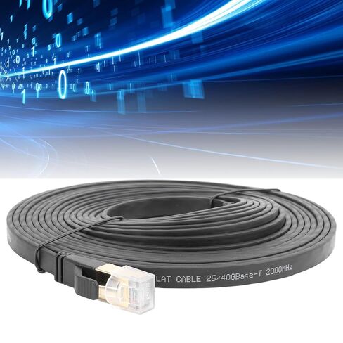 Cat 8 Ethernet Cable, High Speed ​​Black Double 16.4ft Standard Cat 8 Ethernet Cable for PC for Modem in Kuwait