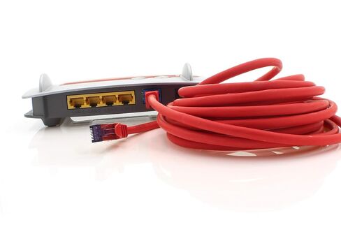 1aTTack.de Cat.7 LAN ethernet Cable 1m - Red - Cat7 LAN Network 10GBASE-T - 10000 Mbps (Sftp Pimf) Double Shielded patchcable RJ45 Plug Cat.6a in Saudi Arabia