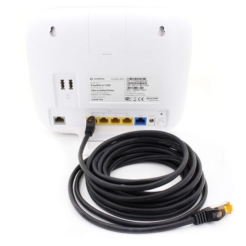 Cat.7 ethernet Cable 1m - Black - 10 Pieces - Cat7 LAN Network 10GBASE-T - 10000 Mbps (Sftp Pimf) Double Shielded patchcable RJ45 Plug Cat.6a in Saudi Arabia