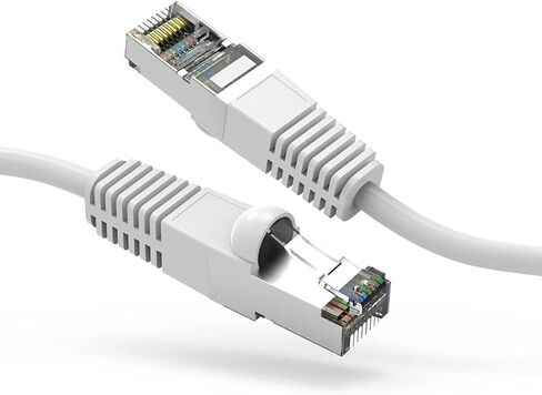 6Ft Cat5E Shielded (FTP) Ethernet Network Booted Cable White, 1 Pack in Kuwait