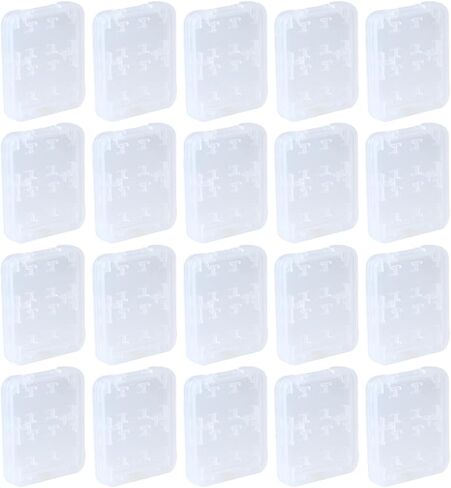 Healeved 20pcs Memory Card Holder Case Organizer with Protective Slots, Portable Flash Card Container Storage Box for Camera and Gaming Accessories in Compact Design in Saudi Arabia