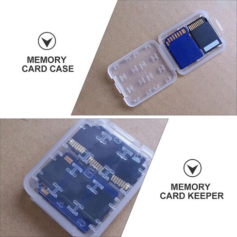Healeved 20pcs Memory Card Holder Case Organizer with Protective Slots, Portable Flash Card Container Storage Box for Camera and Gaming Accessories in Compact Design in Saudi Arabia