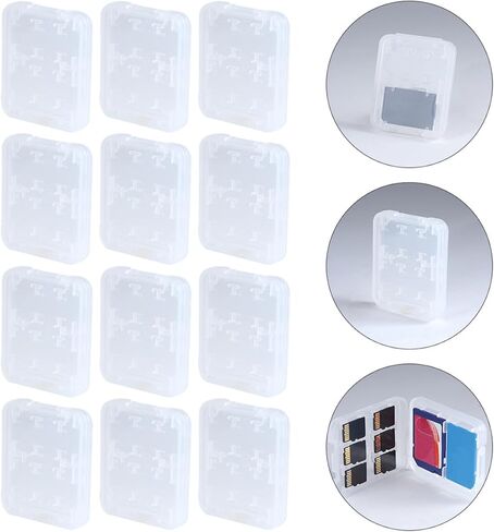 Healeved 20pcs Memory Card Holder Case Organizer with Protective Slots, Portable Flash Card Container Storage Box for Camera and Gaming Accessories in Compact Design in Saudi Arabia