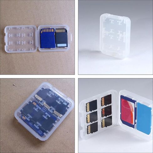 Healeved 20pcs Memory Card Holder Case Organizer with Protective Slots, Portable Flash Card Container Storage Box for Camera and Gaming Accessories in Compact Design in Saudi Arabia