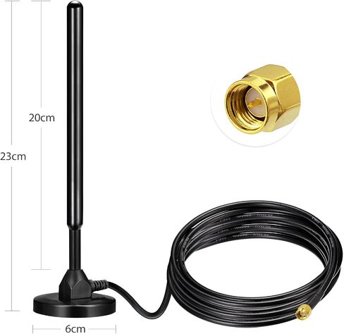 Bingfu Magnetic 915mhz Lora Antenna with Adapter Cable Compatible with Meshtastic SX1276 SX1262 nRF52840 Chip Wireless Module Mesh Node LoRaWAN IoT Gateway Lora Development Board in Saudi Arabia