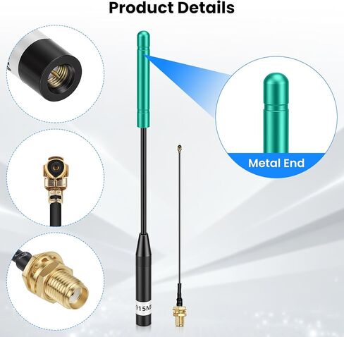 915MHz LoRa Antenna, Whip Antenna 20cm, Meshtastic 10dBi Gain, Green in Kuwait