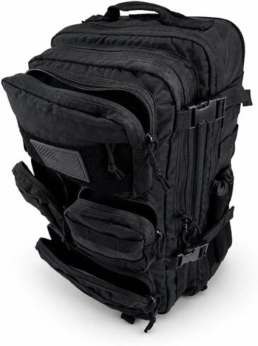 Large Black Tactical Backpack for Men, 40L/50L Expandable Military Rucksack in Saudi Arabia
