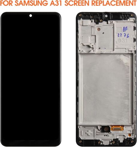 OLED Screen for Samsung Galaxy A31 Screen Replacement for Samsung A315 LCD Screen SM-A315F,SM-A315G,SM-A315N Touch Display Digitizer Assembly Repair Parts with Frame（Black with Figerprint Function） in Kuwait