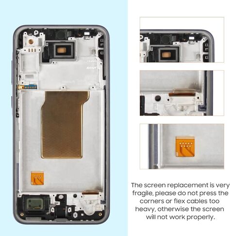 Incell for Samsung Galaxy A35 5G LCD Screen Replacement for Samsung A35 5G LCD Display Digitizer for SM-A356E SM-A356B A356U A356B/DS Touch Screen Glass Assembly Kits (Black with Frame) in Kuwait