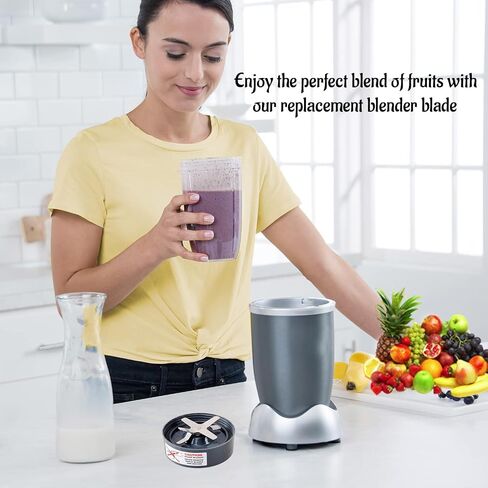 Replacement Extractor Blade for Nutri Bullet 600w/900w Blade Series - Premium Stainless Steel Blade With One Extra Silicone O-Ring Rubber Gaskets Blender Replacement Parts 2-Pack in Kuwait