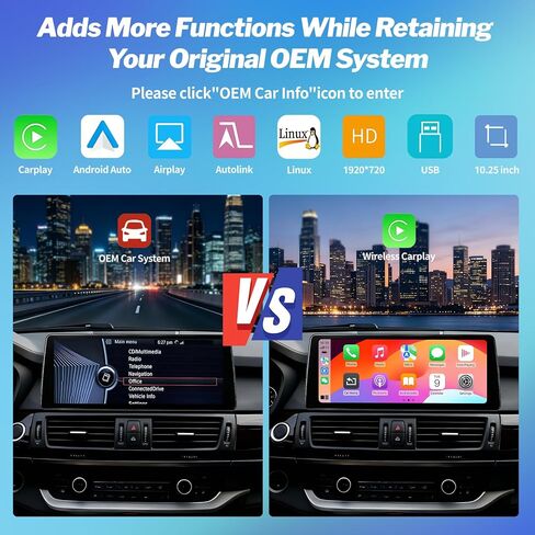 Wireless CarPlay Andriod Auto Touch Screen for BMW X5 X6 E70 E71 2011-2013 in Kuwait