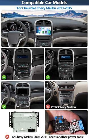 4G+64G Car Radio Stereo for Chevrolet Chevy Malibu 2013 2014 2015, Wireless Carplay Android Auto, 9 Inch in-Cell 1280 * 720 Touch Screen Head Unit with GPS Navigation Bluetooth FM WiFi Backup Camera in Kuwait