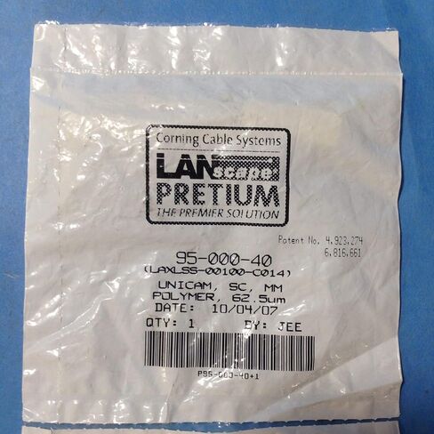 Corning Unicam SC OM1 Multimode 62.5 Standard Performance Pretium Fiber Optic Connector, Ceramic Ferrule 95-000-40 in Kuwait