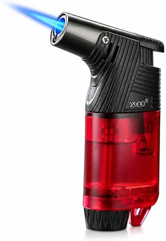Torch Lighter, Refillable Butane Torch Lighter with Adjustable Jet Flame, Windproof Single Flame Lighter with Visible Fuel Tank, Portable Pocket Lighter for Camping, BBQ, Candle (Gas Not Included) in Kuwait