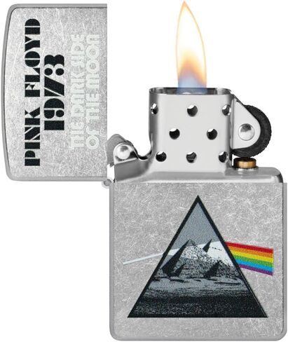 Zippo Pink Floyd 1973 Design Street Chrome Pocket Lighter - Made in USA in Kuwait