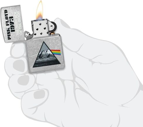 Zippo Pink Floyd 1973 Design Street Chrome Pocket Lighter - Made in USA in Kuwait