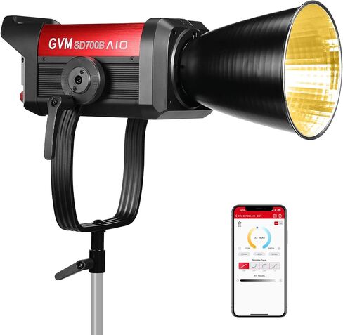 GVM SD700B 700W Led Video Light, Studio Light with Bowen Mount, 29100 lux/m Photography Lighting kit with Standard Cover, Continuous Output Studio Lighting for Films, Broadcasts, CRI 97+, 2700-6800K in Kuwait