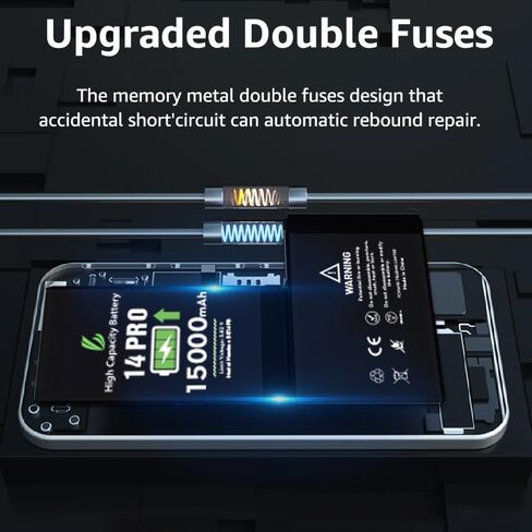 LL TRADER Battery for iPhone 14 Pro, 15000mAh High Capacity Replacement Battery for iPhone 14 Pro with Full Set Repair Tool Kit 2025 New for US in Kuwait