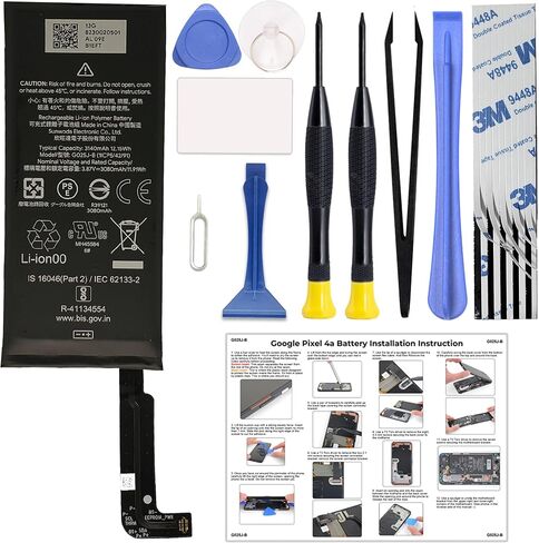 GREEN FUSION for Pixel 4A 4G Replacement Battery Kit G025J-B, with Instruction & Repair Tools in Kuwait