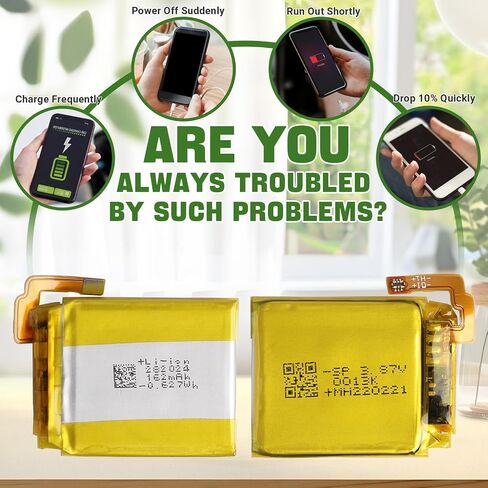 New LSS282024P Battery Replacement for Fit-bit Versa 4 Fitness Smartwatch FB523 with Tools in Kuwait