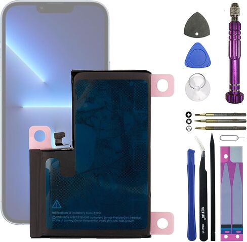 13Pro Max A2653 3.85V 4352mAh Battery, Compatible with iPhone 13 Pro MAX A2643 A2484 A2641,Comes with a Battery Installation Tool in Kuwait