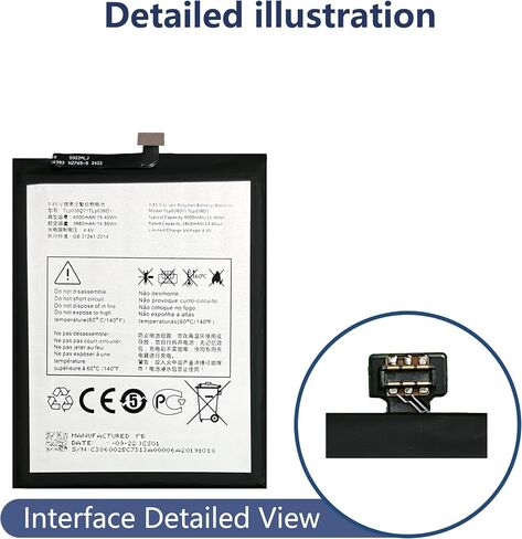 TLP038D1 TLP038D7 TLP038DA Battery Compatible with TCL 10L & TCL10 Lite 1s 2020 T770H, T770B, 4187U Replacement Battery for with Repair Tool kit in Kuwait