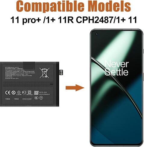 Duotipa New Phone Replacement Battery BLP975 for Realme 11 pro+ /OnePlus 11R /OnePlus 11 with Repair Tools Kit in Kuwait