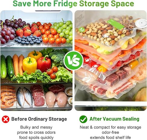 Portable Vacuum Sealer, 65kPa Suction, 1200mAh Rechargeable Vacuum Sealer Machine and 30 Reusable Bags for Freshness Preservation and Reduced Food Waste in Kuwait