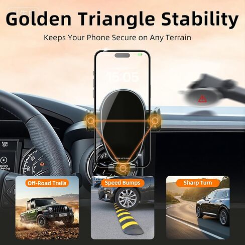 Phone Mount for Toyota Tacoma (2016-2023, 3rd Gen), 360° Adjustable Dashboard Phone Holder, Hands Free Car Smartphone Mount for iPhone, Google & Android, 2020 2021 Toyota Tacoma Interior Accessories in Kuwait