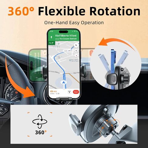 Phone Mount for Toyota Tacoma (2016-2023, 3rd Gen), 360° Adjustable Dashboard Phone Holder, Hands Free Car Smartphone Mount for iPhone, Google & Android, 2020 2021 Toyota Tacoma Interior Accessories in Kuwait