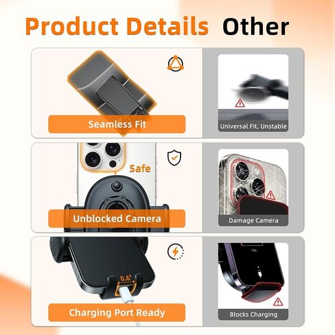 Phone Mount for Toyota Tacoma (2016-2023, 3rd Gen), 360° Adjustable Dashboard Phone Holder, Hands Free Car Smartphone Mount for iPhone, Google & Android, 2020 2021 Toyota Tacoma Interior Accessories in Kuwait