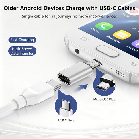 USB C to Micro USB Adapter, 4Pack Type C Female to Micro USB Male Converter in Kuwait