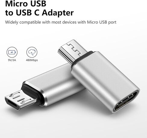 USB C to Micro USB Adapter, 4Pack Type C Female to Micro USB Male Converter in Kuwait