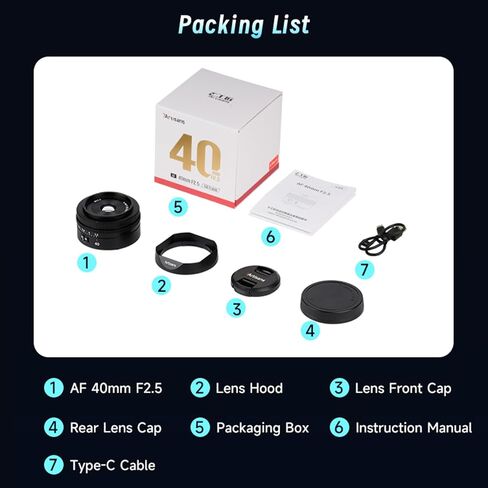 7artisans AF 40mm F2.5 FE, Full-Frame Lens STM Auto Focus Prime Lens with Eye and Facial Detection for E Mount Lens, Suitable for Documentary, Street, Environmental Portraits, and Everyday Photography in Kuwait